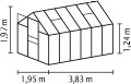 Växthus Venus 7500 Grön Poly 7,5 m² Vitavia